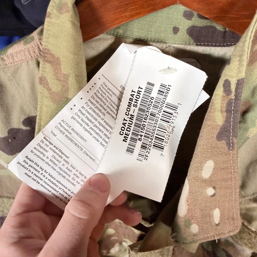 NWT US Army Combat Uniform Coat Medium Short OCP Multicam Insect Repellent Men - Picture 2 of 7